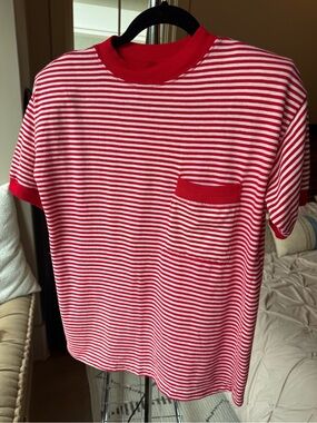 Vintage 1980s/90s Classic II Red Striped T-Shirt -retro